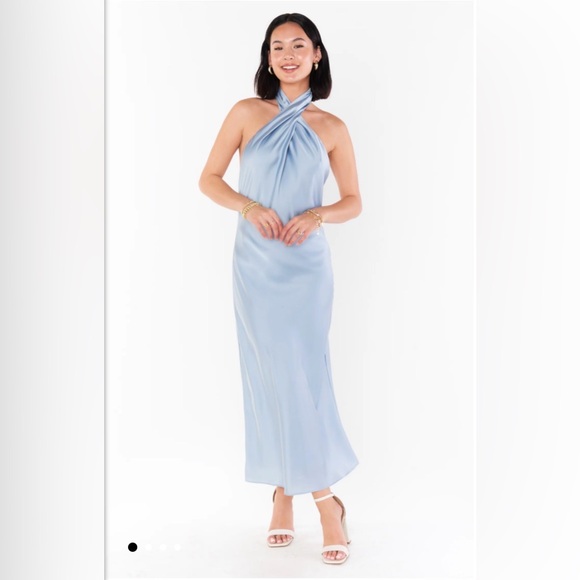Show Me Your MuMu Dresses & Skirts - Show Me Your MuMu Strapless Light Blue Dress